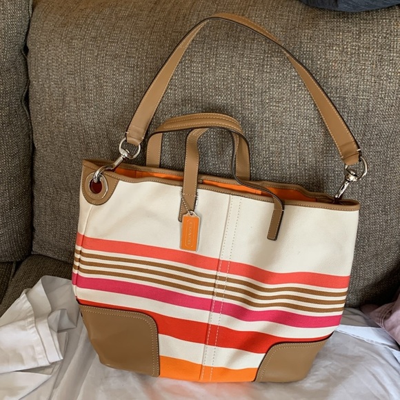 Beautiful Gently Loved Hadley Canvas Leather Trim Tote by COACH - Picture 10 of 10